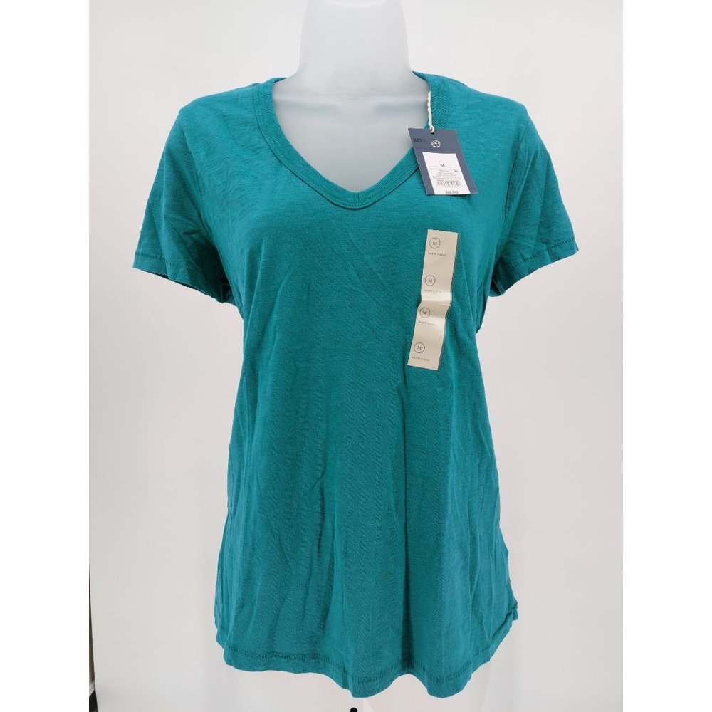 Women's Short Sleeve V-Neck Shirt - Size M
